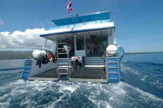 Ocean Rover Dive Deck seen from the water