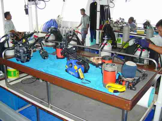 Ocean Rover Photo Setup on Dive Deck